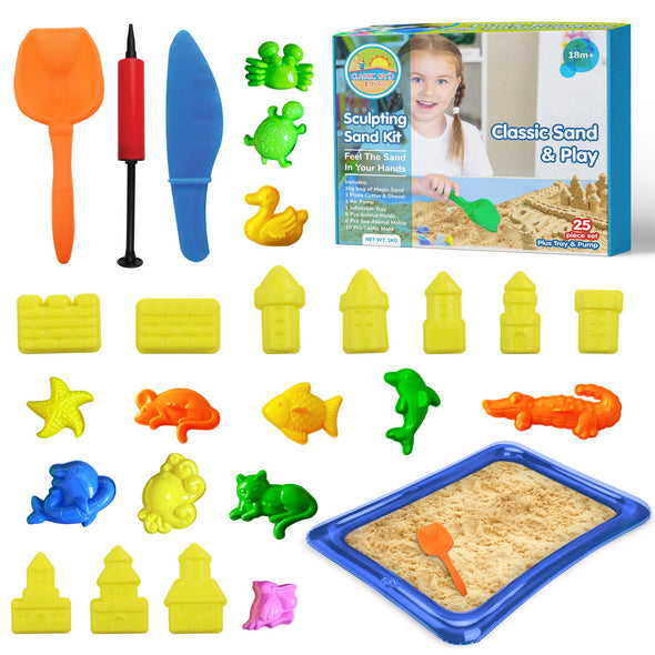 Classic Sand & Play 1kg Sculpting Play Sand Set