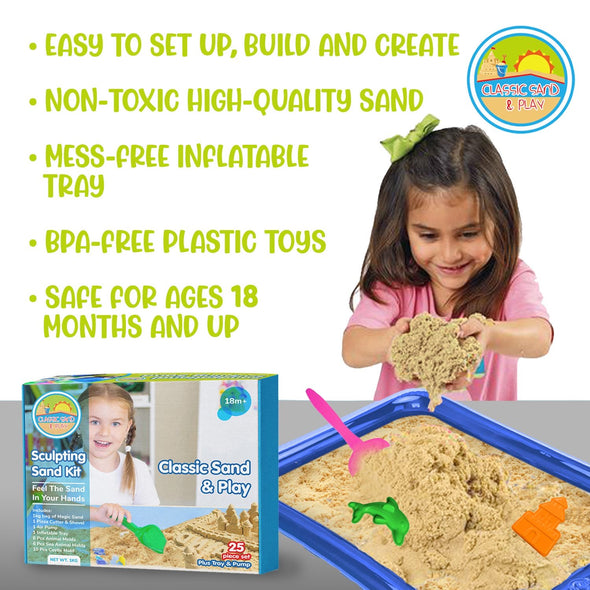 Classic Sand & Play 1kg Sculpting Play Sand Set