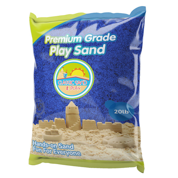 Classic Sand and Play Colored Play Sand, 20 lb. Bag, Natural and Non-Toxic, Fun Wet and Dry Indoor and Outdoor, Sandbox, Therapy, and Table Use, Building, Stimulate Sensory Needs