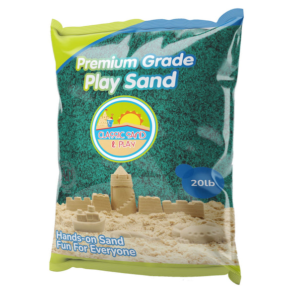 Classic Sand and Play Colored Play Sand, 20 lb. Bag, Natural and Non-Toxic, Fun Wet and Dry Indoor and Outdoor, Sandbox, Therapy, and Table Use, Building, Stimulate Sensory Needs